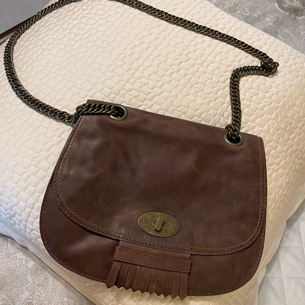 Madewell Chain Strap Kilt Fringe handbag